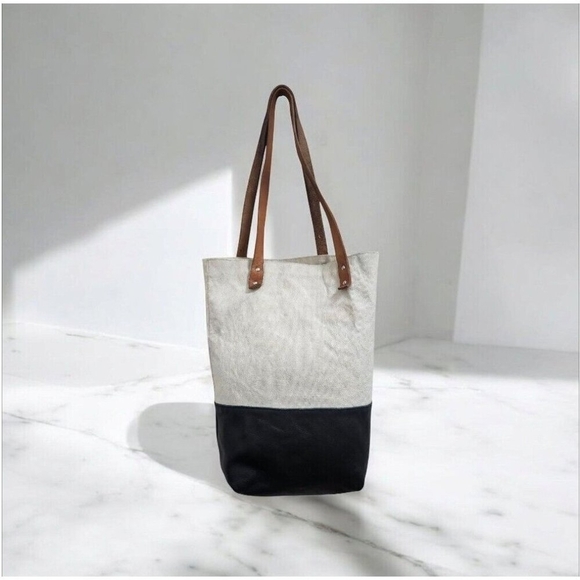 24b Fleabags Custom Flea Bag Leather And Canvas Tote Bag - Picture 14 of 14